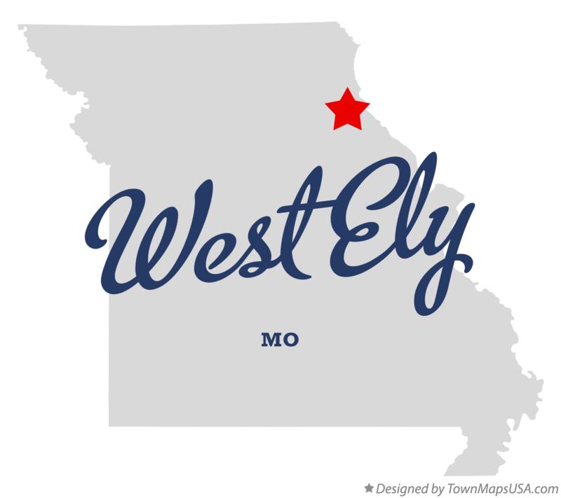 Map of West Ely, MO, Missouri