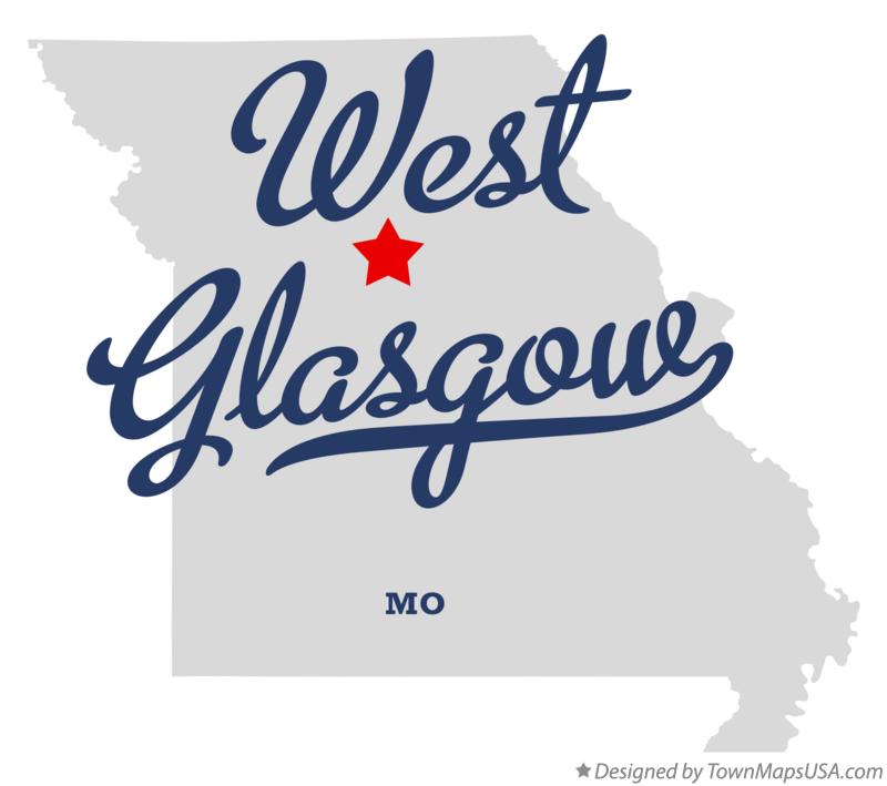 Map of West Glasgow, MO, Missouri
