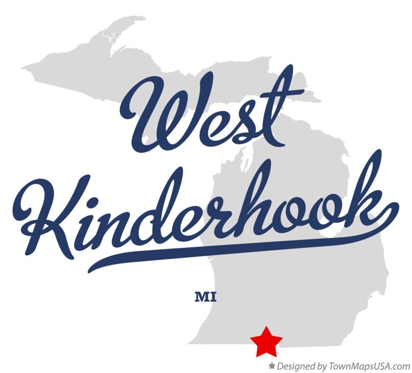Map of West Kinderhook, MI, Michigan