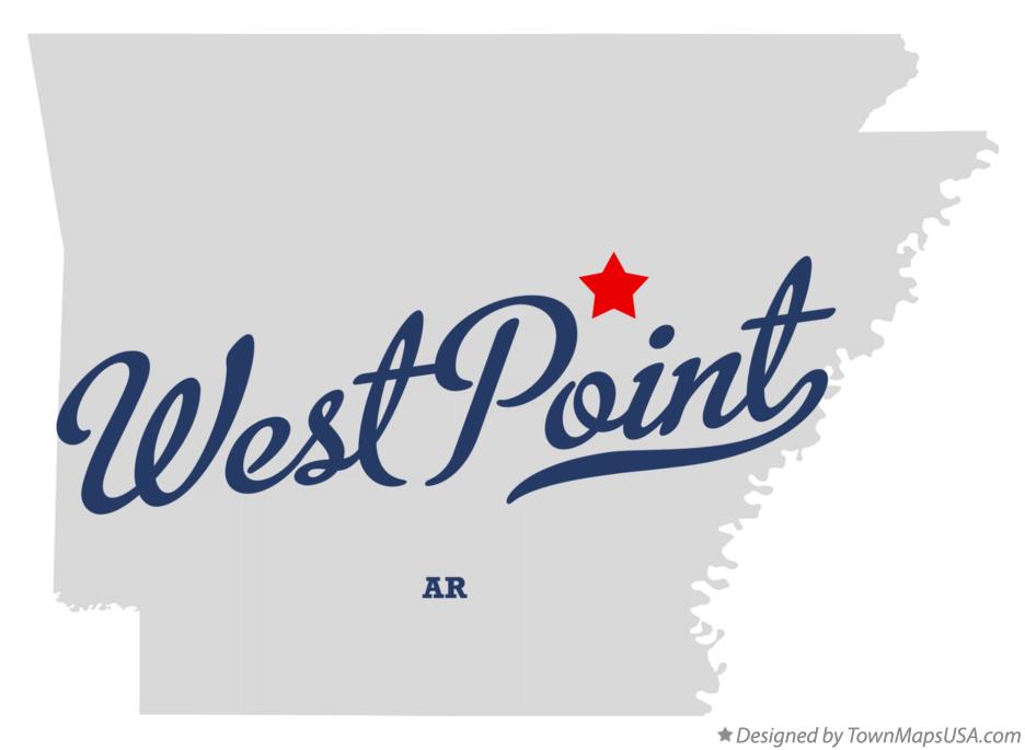 Map of West Point, AR, Arkansas