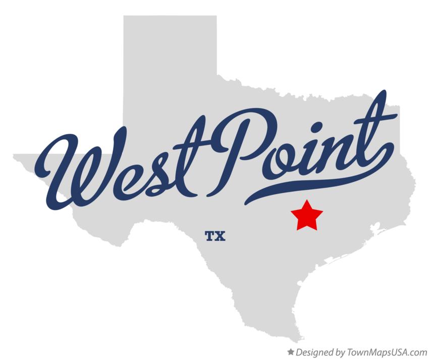 Map of West Point, TX, Texas
