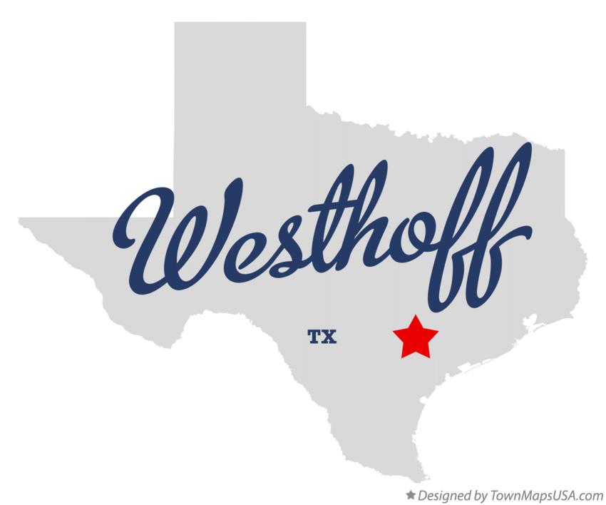 Map of Westhoff, TX, Texas