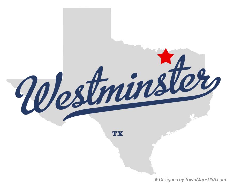 Map of Westminster, TX, Texas