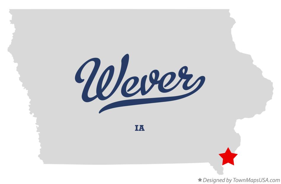 Map of Wever, IA, Iowa