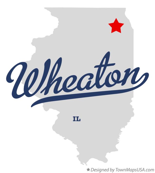 Map of Wheaton, IL, Illinois