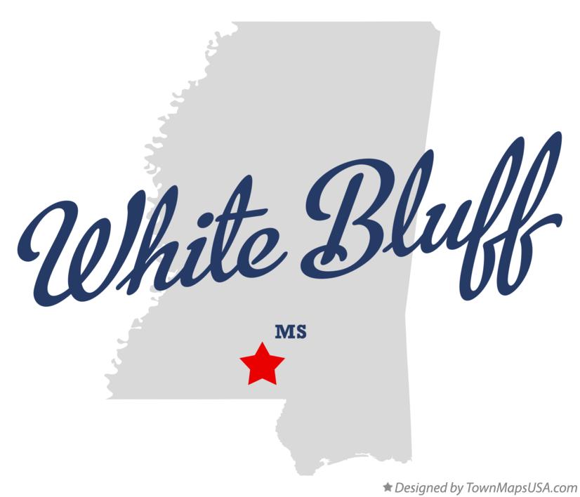 Map of White Bluff, MS, Mississippi