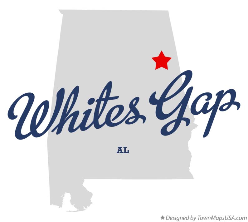 Map of Whites Gap, AL, Alabama