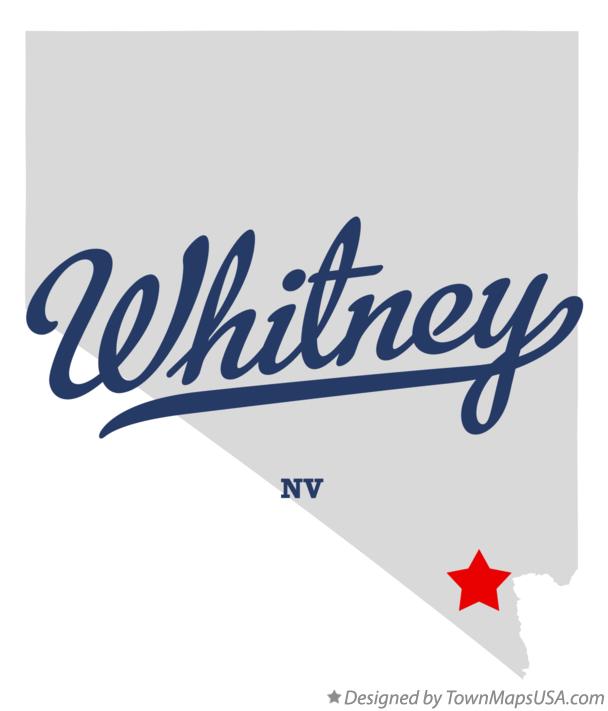 Map of Whitney, NV, Nevada