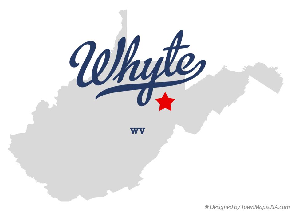 Map of Whyte, WV, West Virginia