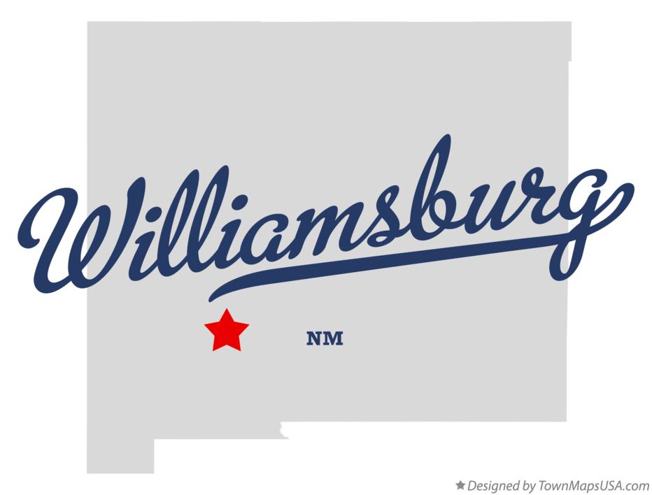 Map of Williamsburg, NM, New Mexico