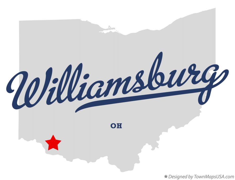 Map of Williamsburg, OH, Ohio