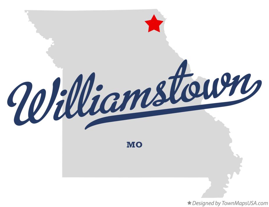 Map of Williamstown, MO, Missouri