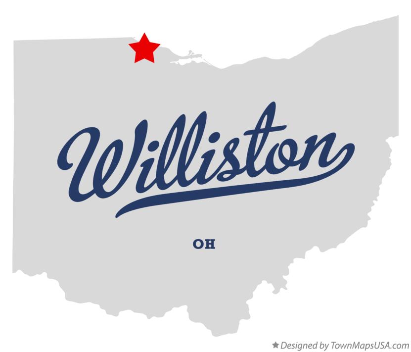 Map of Williston, OH, Ohio