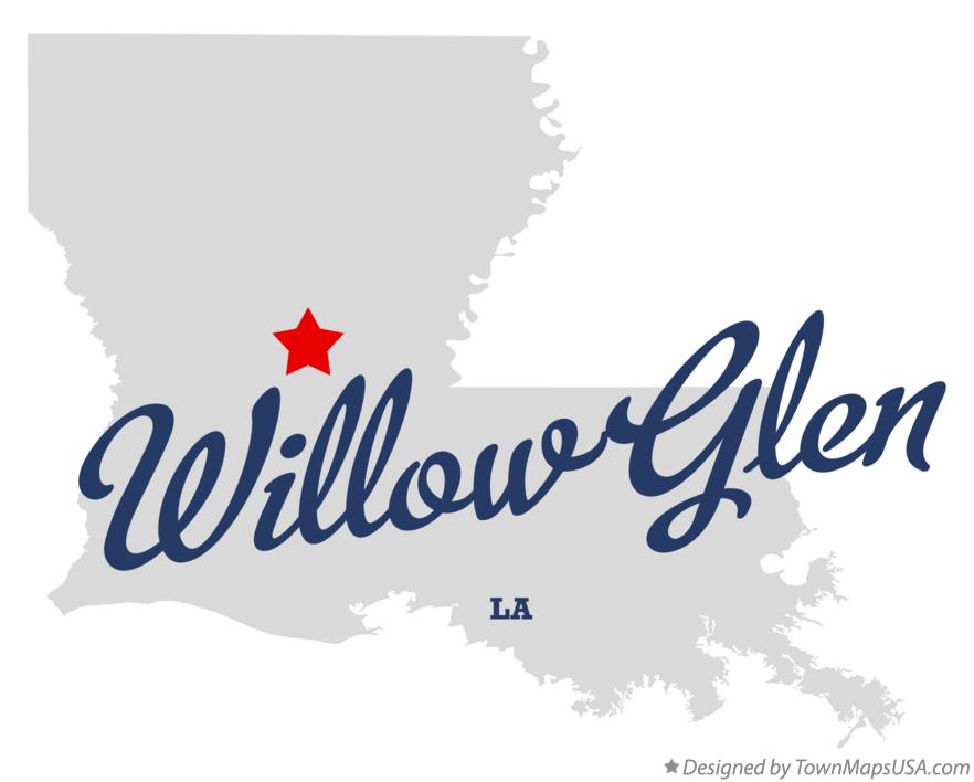 Map of Willow Glen, LA, Louisiana