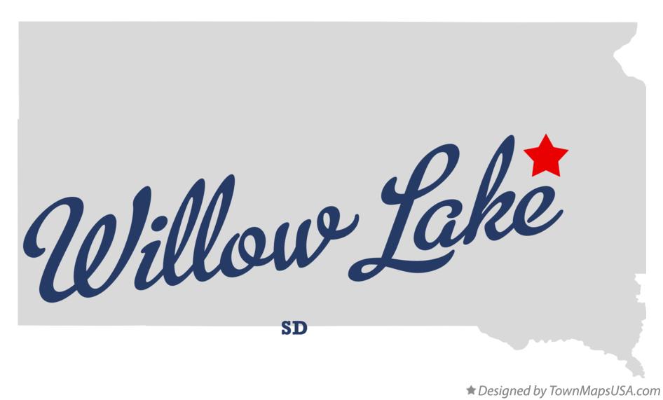 Map of Willow Lake, Clark County, SD, South Dakota