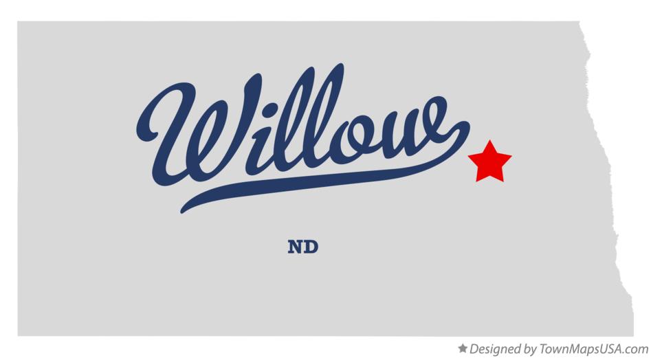 Map of Willow, ND, North Dakota