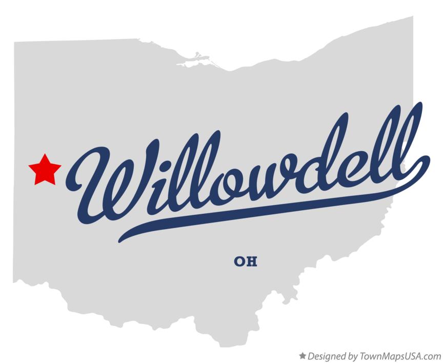Map of Willowdell, OH, Ohio