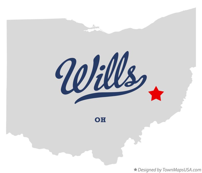 Map of Wills, OH, Ohio