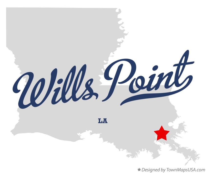 Map of Wills Point, LA, Louisiana