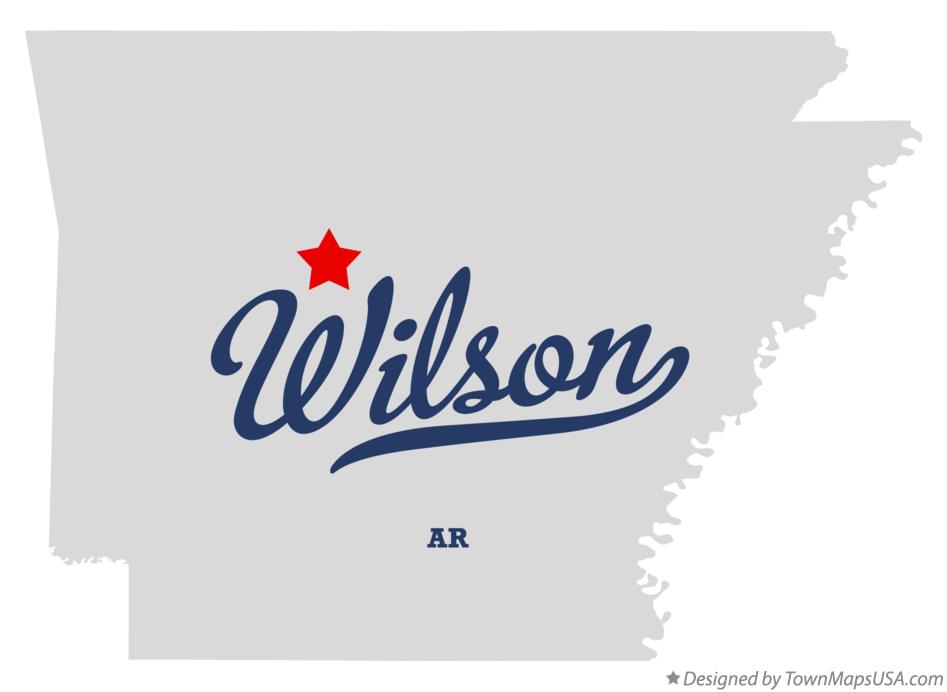 Map of Wilson, Pope County, AR, Arkansas