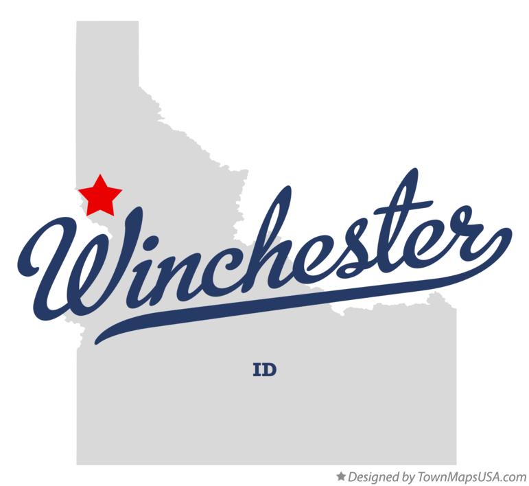Map of Winchester, ID, Idaho
