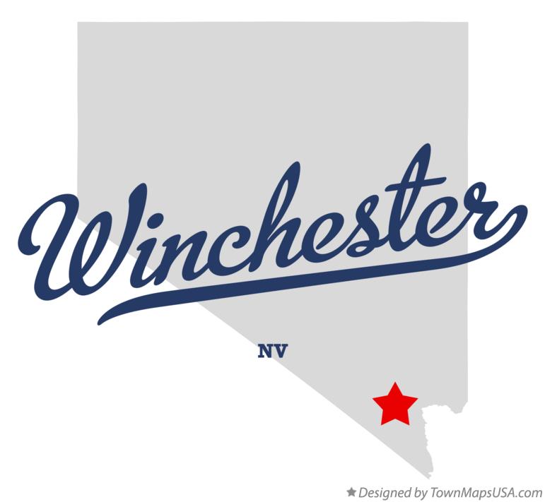 Map of Winchester, NV, Nevada