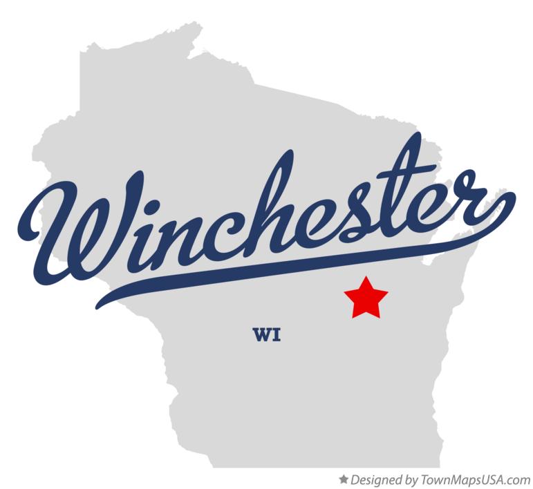 Map of Winchester, Winnebago County, WI, Wisconsin