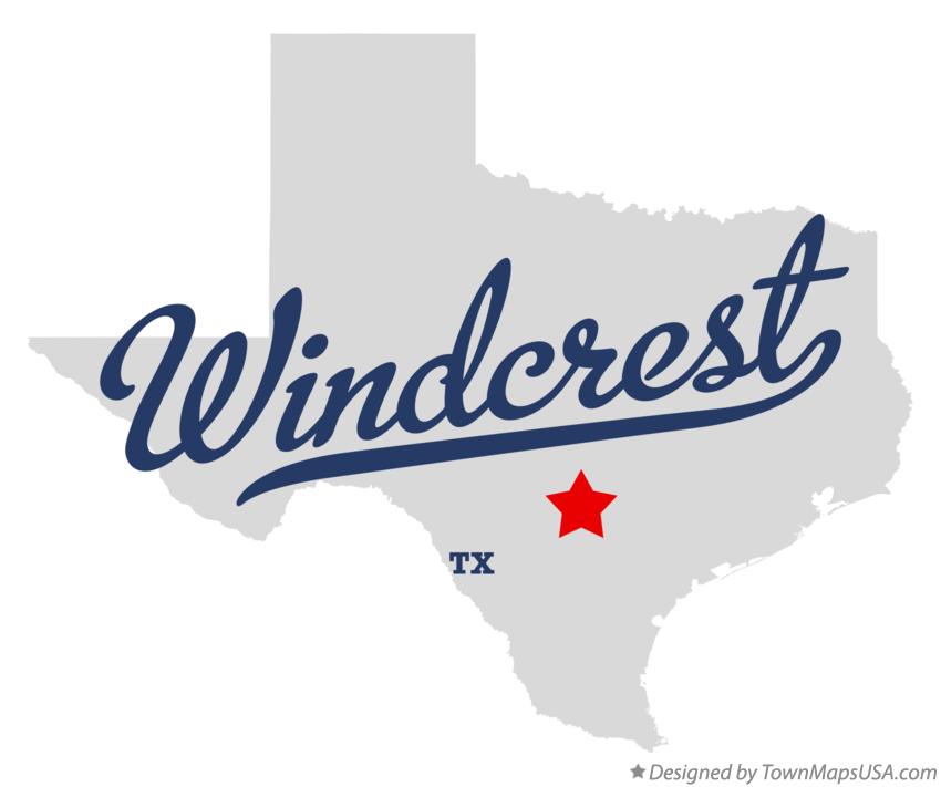 Map of Windcrest, TX, Texas