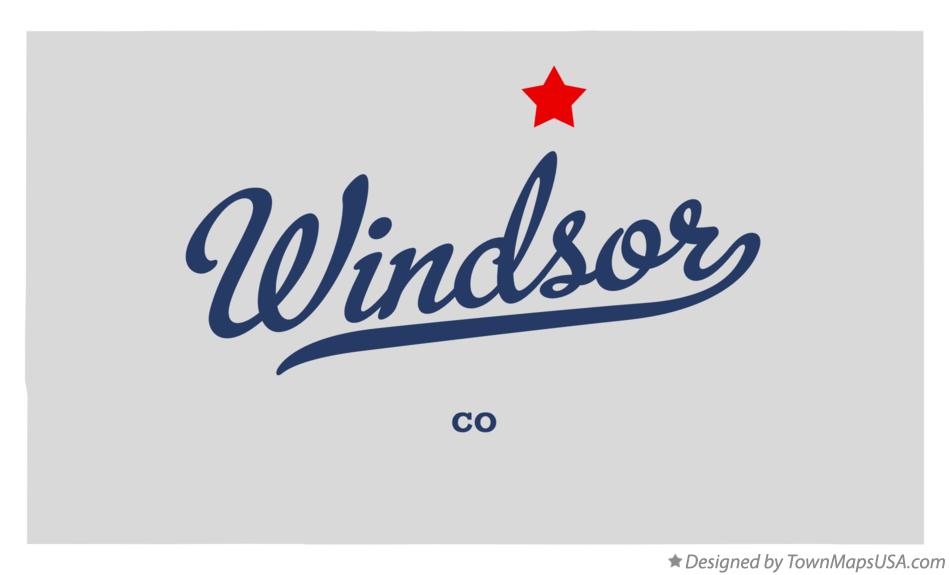 Map of Windsor, CO, Colorado