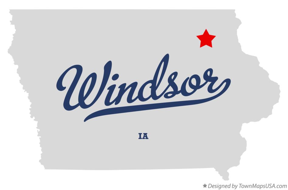 Map of Windsor, IA, Iowa