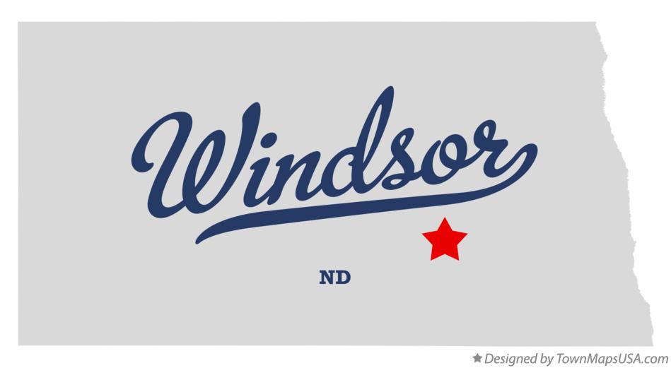 Map of Windsor, ND, North Dakota
