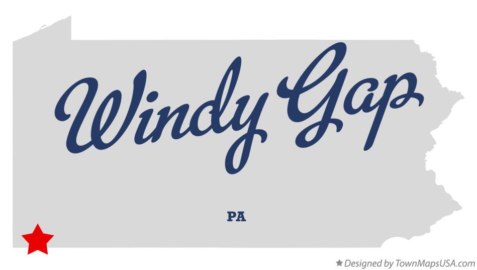 Map of Windy Gap, PA, Pennsylvania