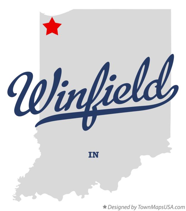 Map of Winfield, IN, Indiana