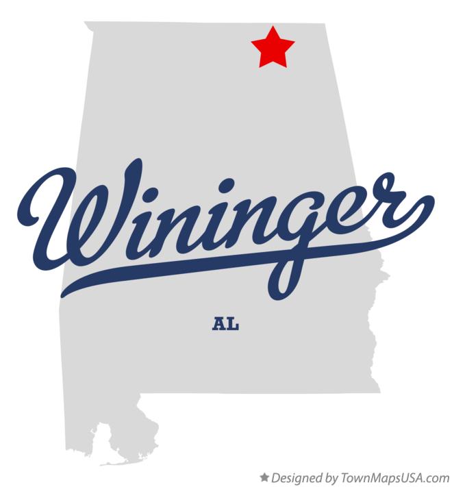 Map of Wininger, AL, Alabama