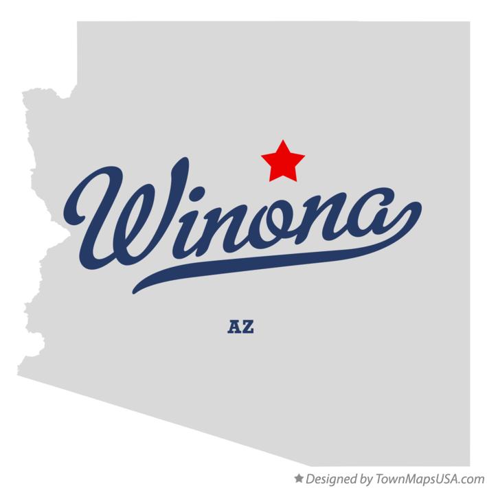 Map of Winona, AZ, Arizona