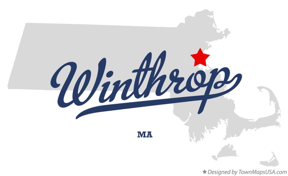 Map of Winthrop, MA, Massachusetts