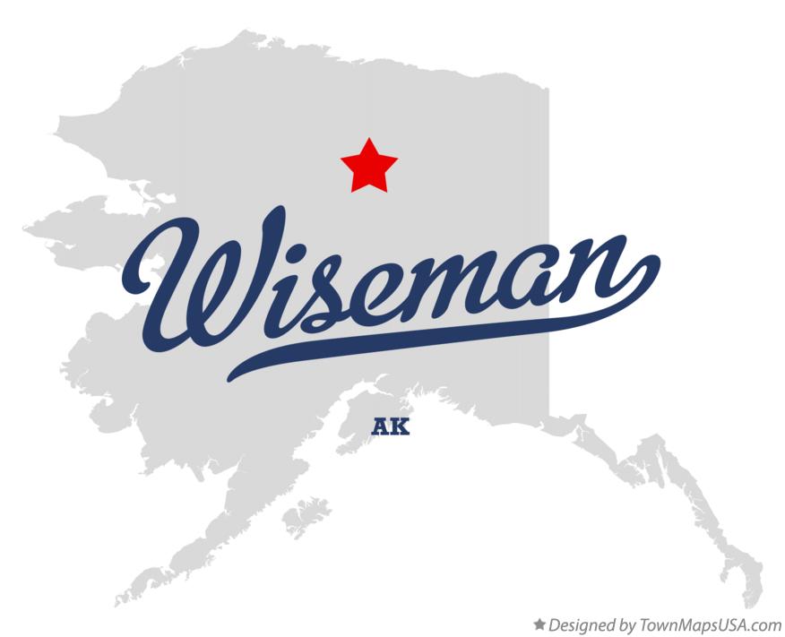 Map of Wiseman, AK, Alaska