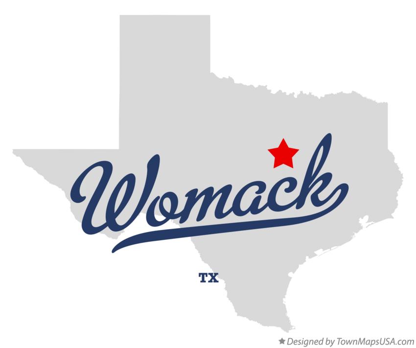 Map of Womack, TX, Texas