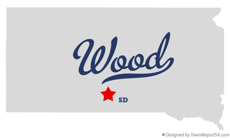 Map of Wood, SD, South Dakota