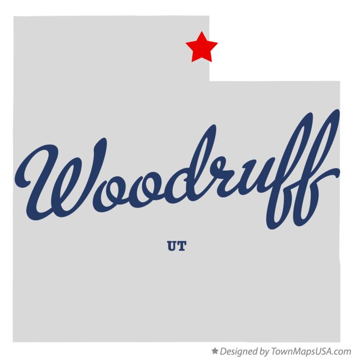 Map of Woodruff, UT, Utah