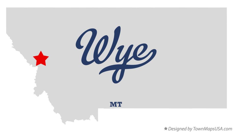 Map of Wye, MT, Montana