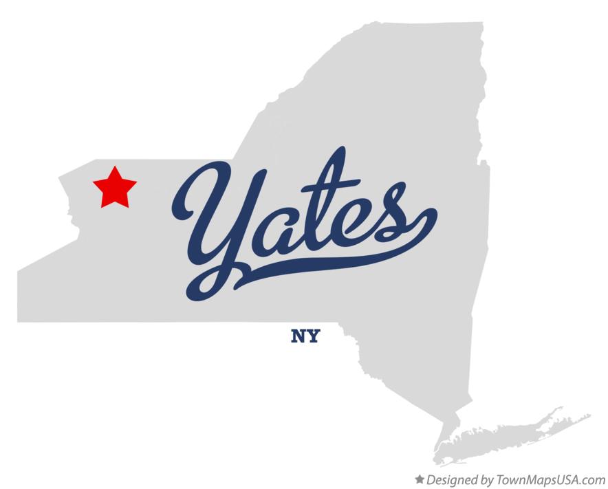 Map of Yates, NY, New York