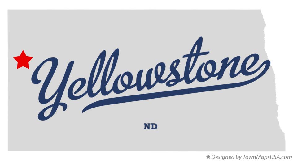 Map of Yellowstone, ND, North Dakota