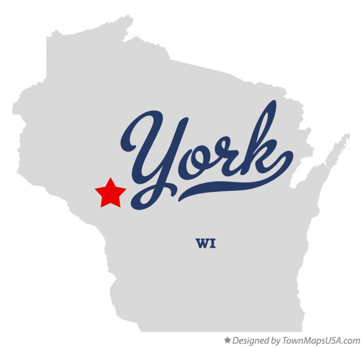 Map of York, Jackson County, WI, Wisconsin