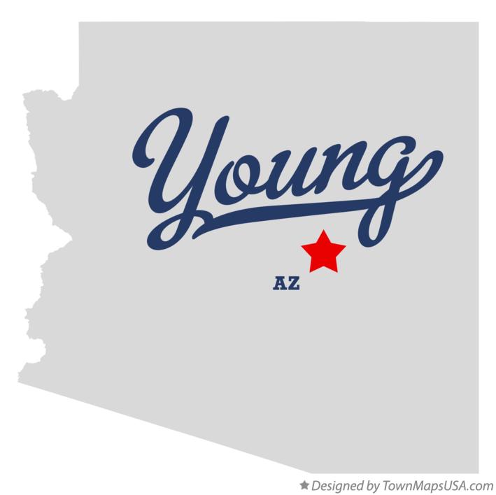 Map of Young, AZ, Arizona