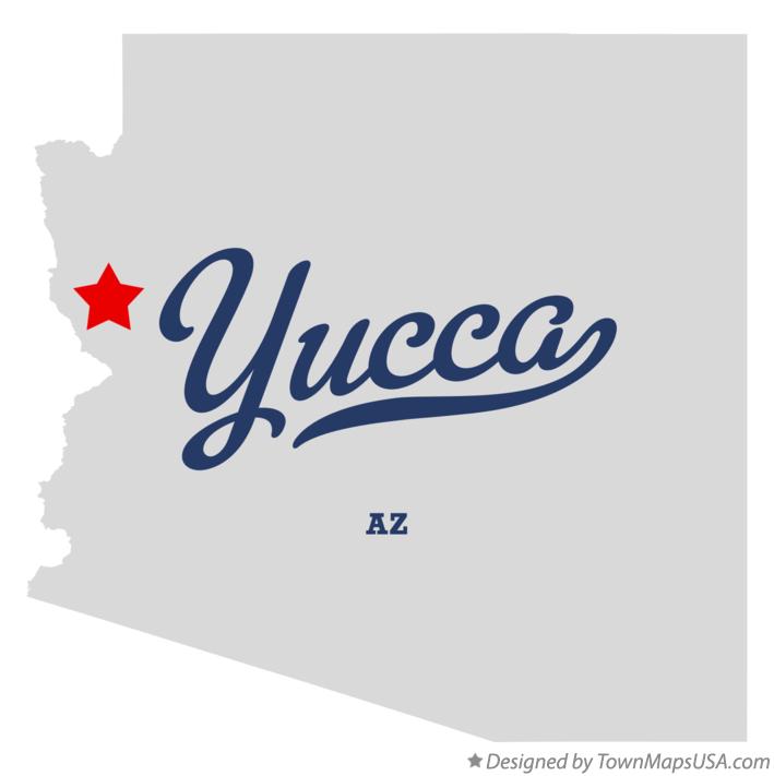 Map of Yucca, AZ, Arizona