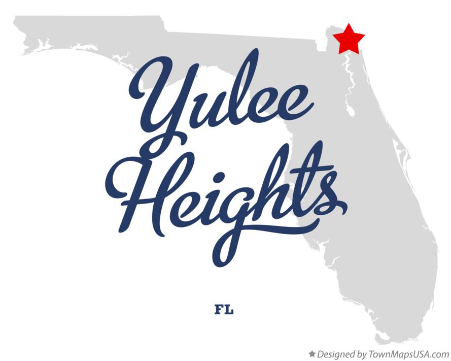Map of Yulee Heights, FL, Florida