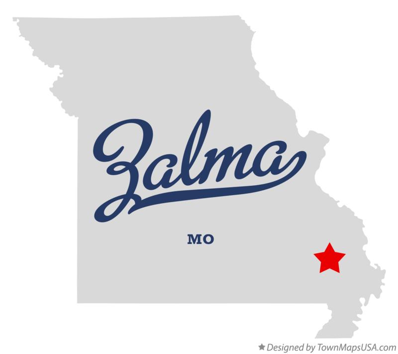 Map of Zalma, MO, Missouri