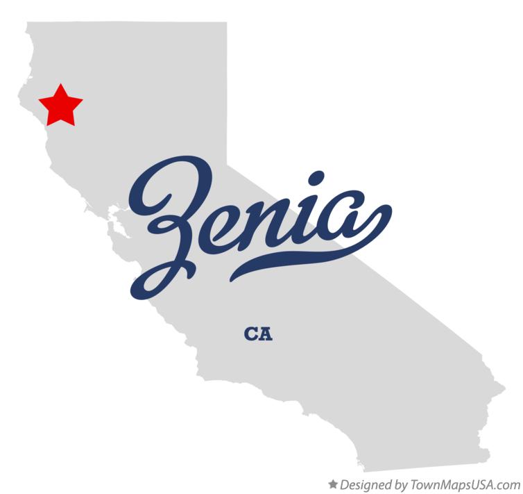 Map of Zenia, CA, California