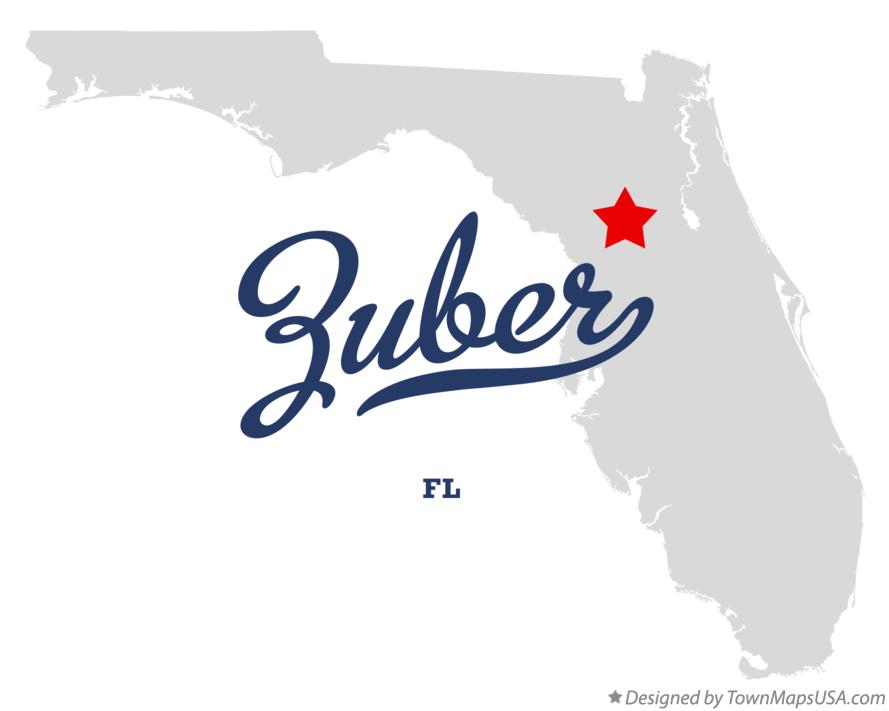 Map of Zuber, FL, Florida